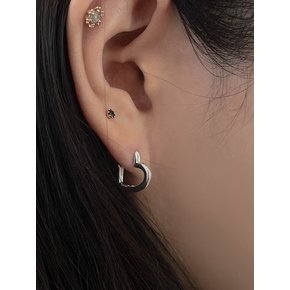 [92.5 silver]pure heart onetouch earrings