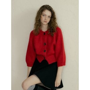 165 cloud knit cardigan (red)