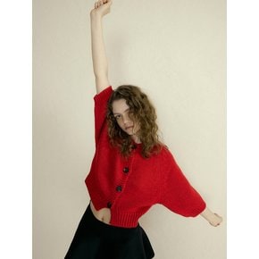 165 cloud knit cardigan (red)