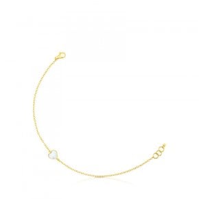 Gold and Mother-of-pearl XXS heart Bracelet/팔찌/812781000