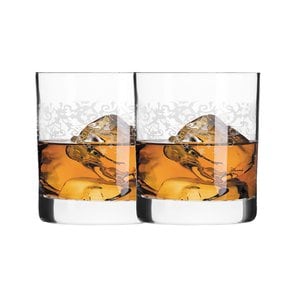 위스키잔 크리스타 데코 300ML 2개 언더락 양주 꼬냑 올드패션 물컵 크리스탈