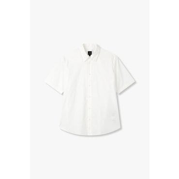 ARMANI EXCHANGE AX남성 로고 자수 립스탑 코튼 셔츠 A415120007오프화이트