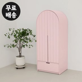 레나 옷장 1단 서랍형 초등학생 원룸 옷수납장 여자아이 장롱 이불장 예쁜(핑크)