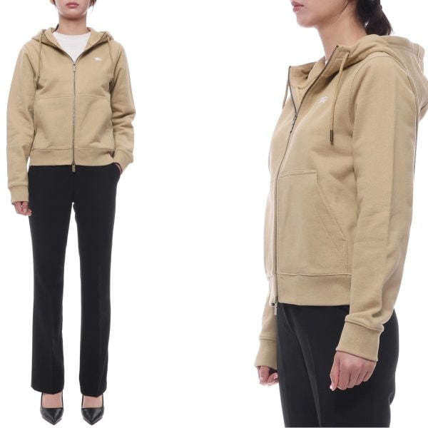 [부산점] 25FW 여성 EKD 자수 후드집업 (8111668 FLAX 25F)