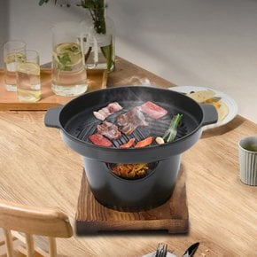 미니화로+연료5P 캠핑 피크닉 야외 차박 가정용 휴대용 불판 혼고기 그릴 바베큐
