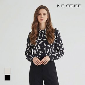 스카프 패턴 블라우스_MB3YBLM182D