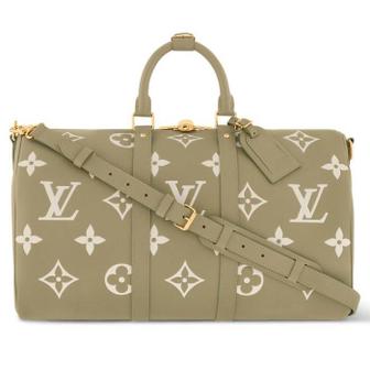 LOUIS VUITTON 24 FW 루이비통 Keepall 키폴 반들리에 45 모노그램 앙프렝뜨 엠보스드 레더 더플백