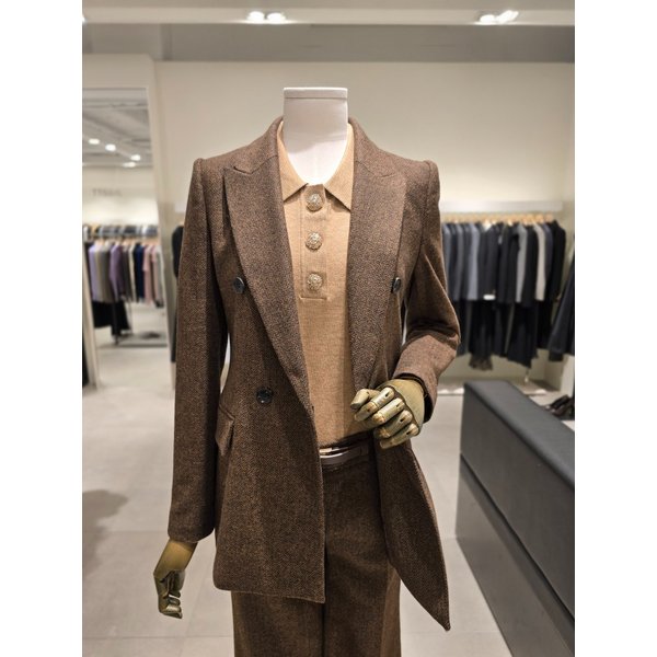 [파주점] 울 블렌드 헤링본 피크드 라펠 셋업 자켓 JRBA0JK731