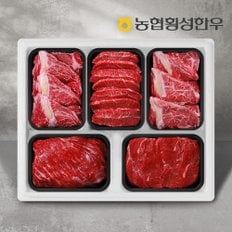 [냉동][농협횡성한우] 1등급 명품정육세트 7호 2.5kg (등심2팩+특수부위1팩+국거리1팩+장조림1팩) /팩당500g (특수부위:치마,부채,업진,차돌박이,아롱사태)