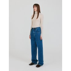 ZENIM Belted Denim Pants - Blue