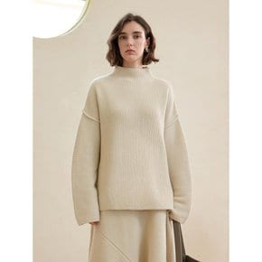 YY_Loose turtleneck sweater_IVORY