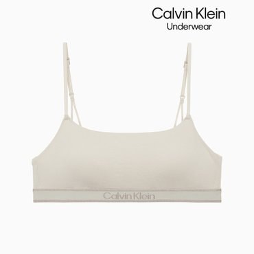 Calvin Klein Underwear 여성 토널 로고 코튼 AF 라이틀리 라인드 브라렛 (QF7943AD-JB1)