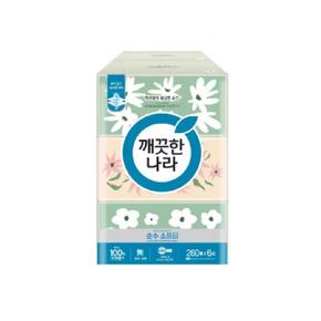 깨끗한나라 순수소프티 미용티슈 260매 6입 (S49210874)