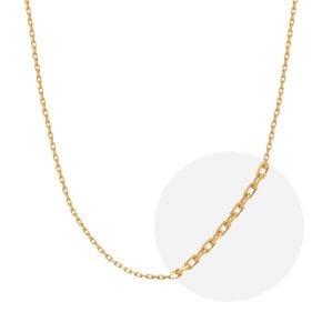 18K 각줄 체인 목걸이 줄 옐로우 골드 0.9mm