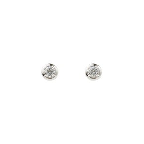 14k gold cz simple earrings DIE-01201