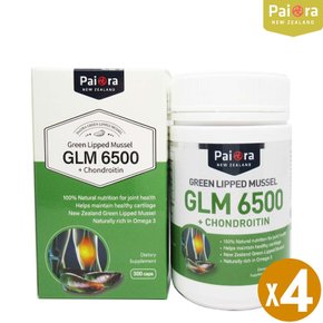 (4통) 뉴질랜드 파이오라 초록입홍합 GLM + 콘드로이친 300 캡슐