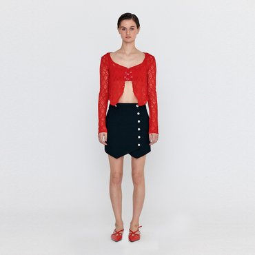 EENK WERO Buttoned Mini Skirt - Black