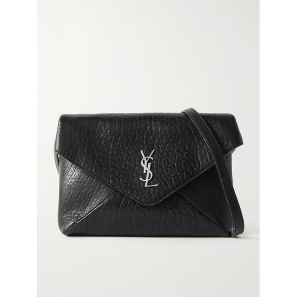 카산드르 로고 아플리케 텍스처 가죽 파우치 1647597346036278