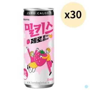 밀키스 제로 딸기바나나 밀크소다 탄산 250ml 30캔