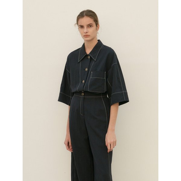 TOR STITCH WIDE SHIRT _2 COLOR