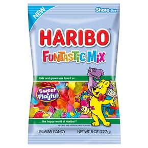 Haribo하리보  펀타스틱  믹스  젤리  캔디  팩  1개  227g  페그  백