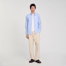 [SANDRO HOMME] 코튼 스트라이프 셔츠 SH25S3MRH1335