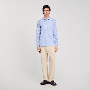 [SANDRO HOMME] 코튼 스트라이프 셔츠 SH25S3MRH1335