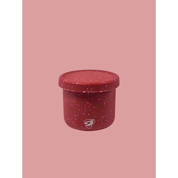 친환경 실리콘용기 레드 스펙클 10oz