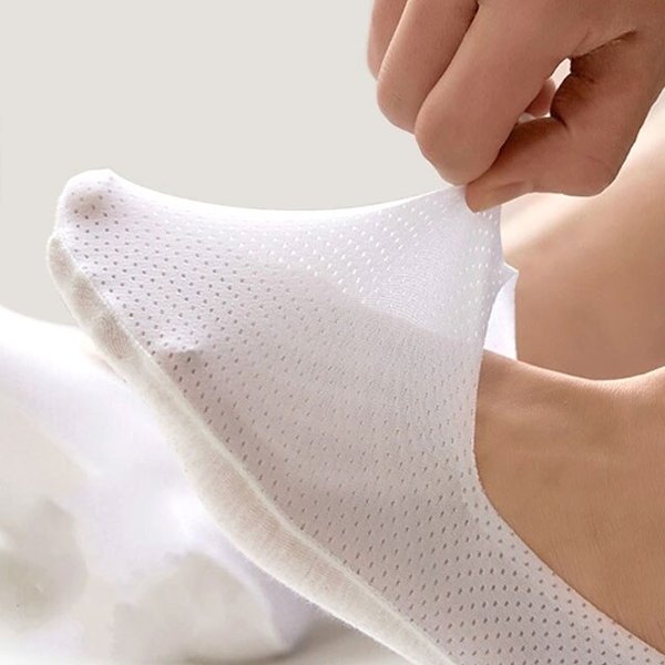 캐주얼 통기성 덧신 5켤레 양말 남성 메쉬 실리콘 아이스 망사 여름 발목