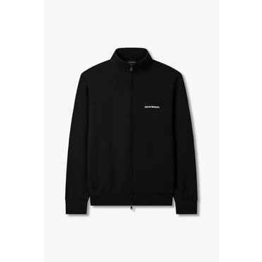 EMPORIO ARMANI 남성 로고 자수 하이넥 집업 자켓(0815138002)