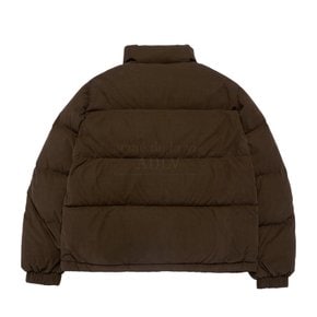 BASIC LOGO OVERSIZE CORDUROY SHORT DUCK DOWN JACKET BROWN 오버사이즈코듀로이 덕다운 브라운