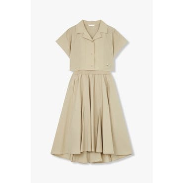 GCUT [지컷25S/S]오픈 카라 셔츠 레이어드 원피스(7295237103)