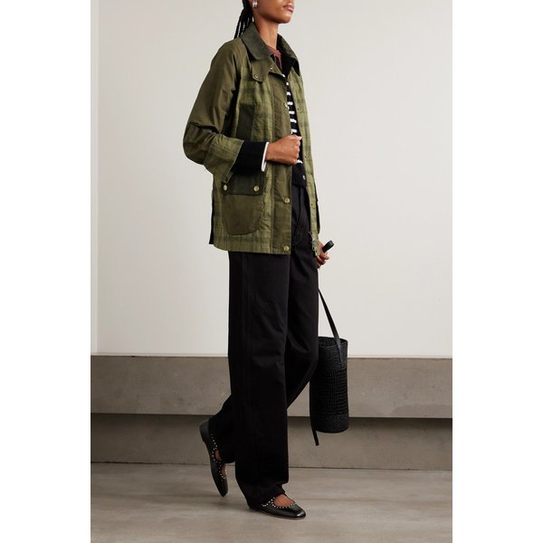 비드넬 코듀로이 트림 체크 코튼 재킷 46376663163032745