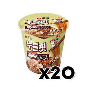 농심 누들핏 짜파구리맛 컵라면 소컵 41.5g x 20개