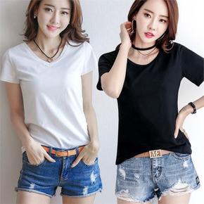 ONM 여성 기본 라운드넥 브이넥 반팔 티셔츠 ORK141 (S9996965)