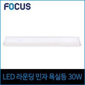 포커스 LED 화이트 욕실등 30W 전구색 주광색 LG칩