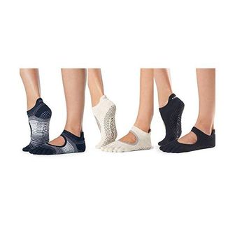  미국 토삭스 필라테스 논슬립 toesox Bellarina Full Toe Multi Pack Grip NonSlip Socks for Pi