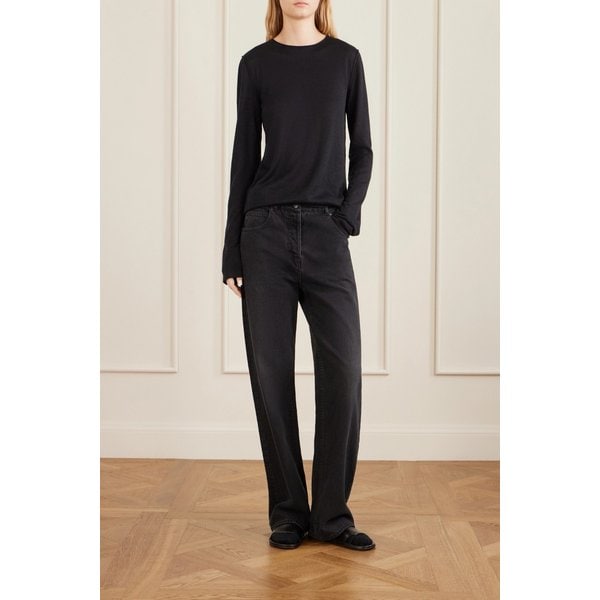 핀바 하이라이즈 와이드 진 블랙 46376663162973589