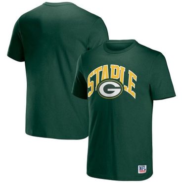 이스퀘어 4795431 STAPLE Mens NFL x Staple Hunter Green Bay Packers Logo Lockup T-Shirt