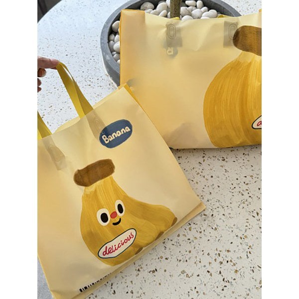 귀여운 바나나 다용도 쇼핑 장바구니 타포린백 쇼핑백