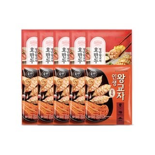 신세계푸드 호텔컬렉션 에센셜 명란 왕교자 210g x 5팩 + 올반 김치 왕교자 210g x 5팩