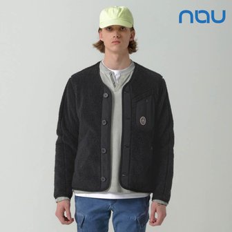 nau 공용 M LEAFER CARDIGAN_1NUJKF0005_BK