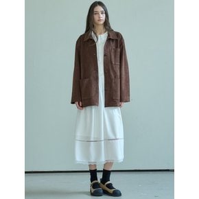 SUEDE ECO JACKET_BROWN