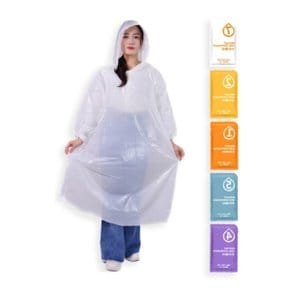 판초 우의 PE 휴대용 비닐 우비 배달 레인코트