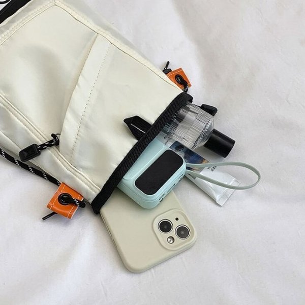 [옷자락] 남녀공용 안전 수납 스트링 경량 컬러 미니 크로스백