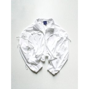 Ribbon Blossom Crop Jacket White