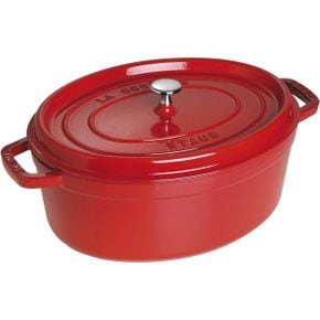 영국 스타우브 냄비 STAUB Cast Iron Roaster/Cocotte Oval 33 cm 6.7 L Cherry Red 1682815