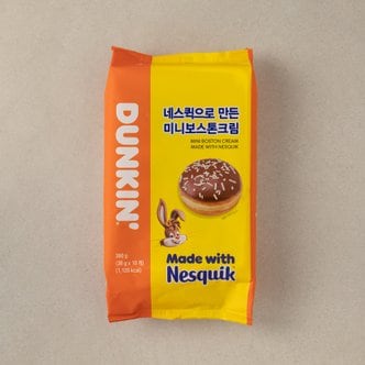 던킨도너츠 [던킨] 네스퀵 미니 보스톤 크림 도넛 (36g x 10개입)