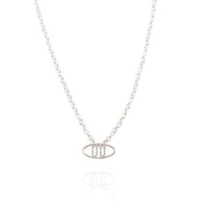 Volume Ellipse Silver Necklace In364 [Silver]