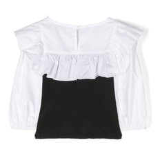 [해외배송] 모나리자 긴팔 블라우스 17C3003116 9950 BIANCO NERO